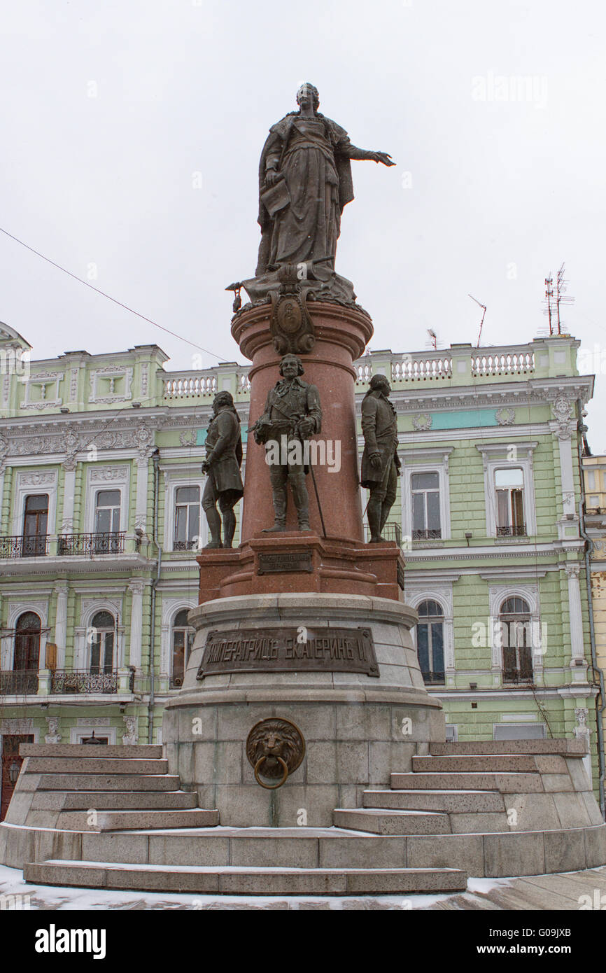 Denkmal der russischen Kaiserin Katharina II. Odessa Stockfoto