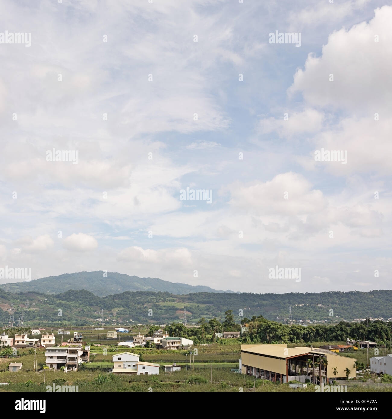 Landschaft des ländlichen Stockfoto