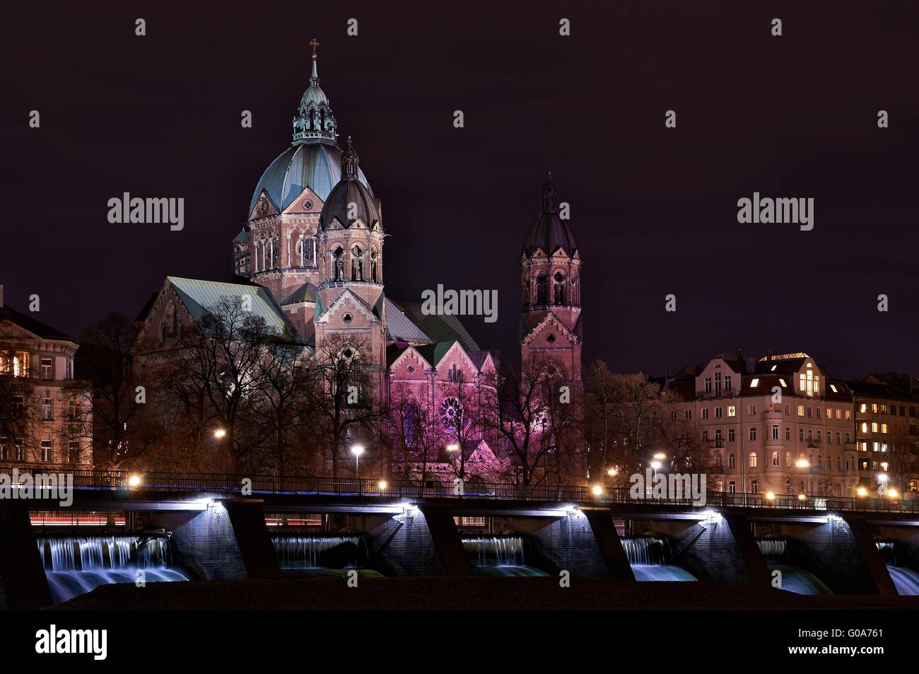 München-St.Lukas-Abend Stockfoto