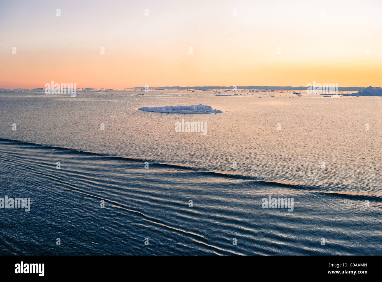 Abends Disco Bucht, Grönland Stockfoto