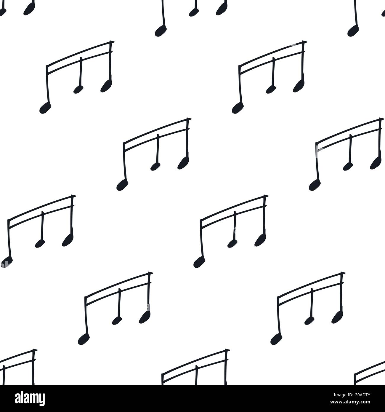 Nahtlose Muster mit Noten Stock Vektor