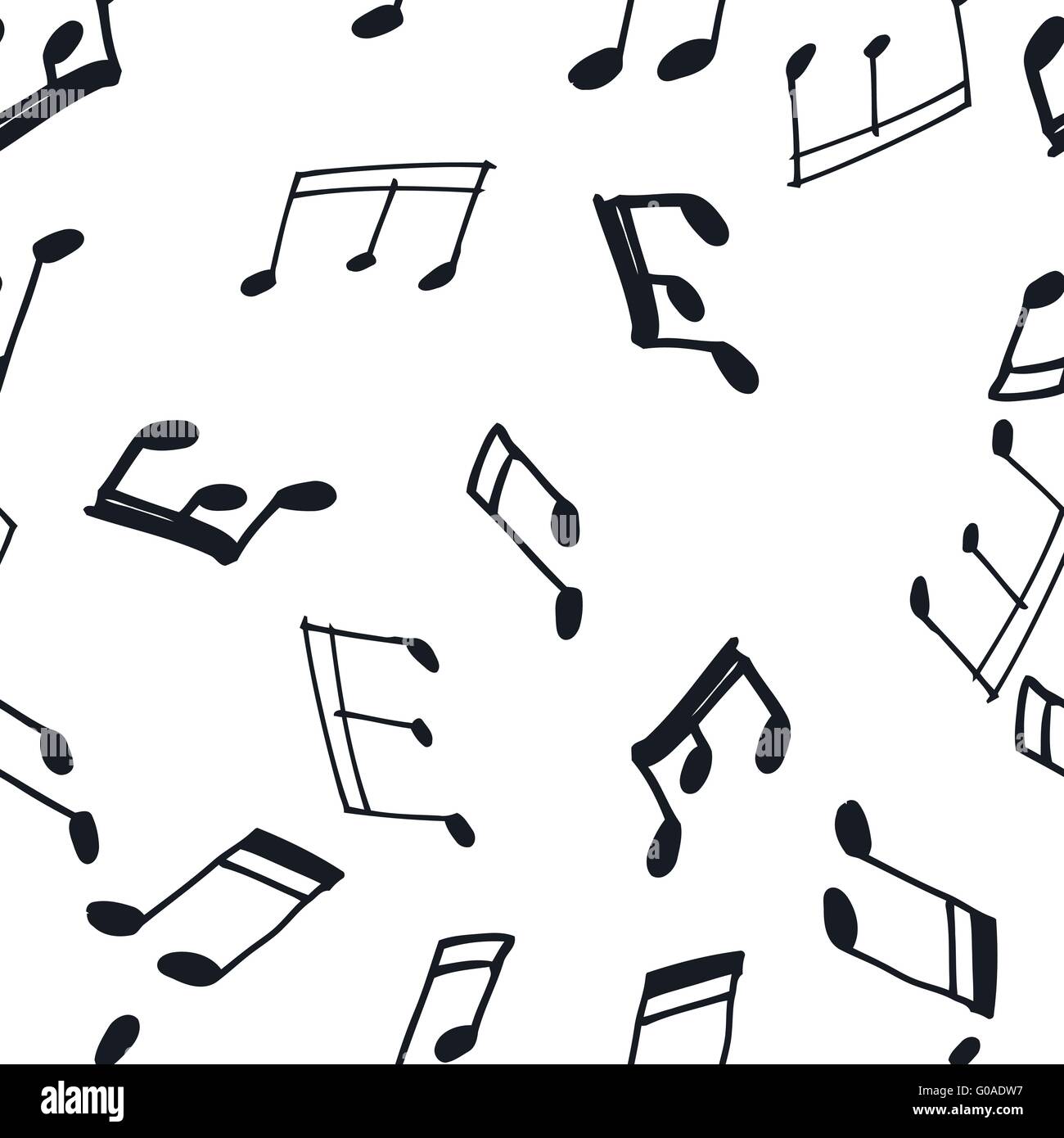 Nahtlose Muster mit Noten Stock Vektor