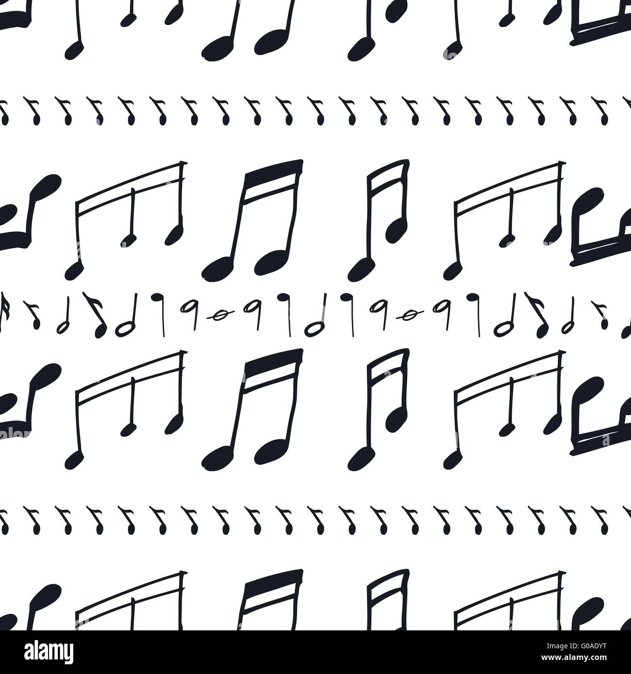 Nahtlose Muster mit Noten Stock Vektor