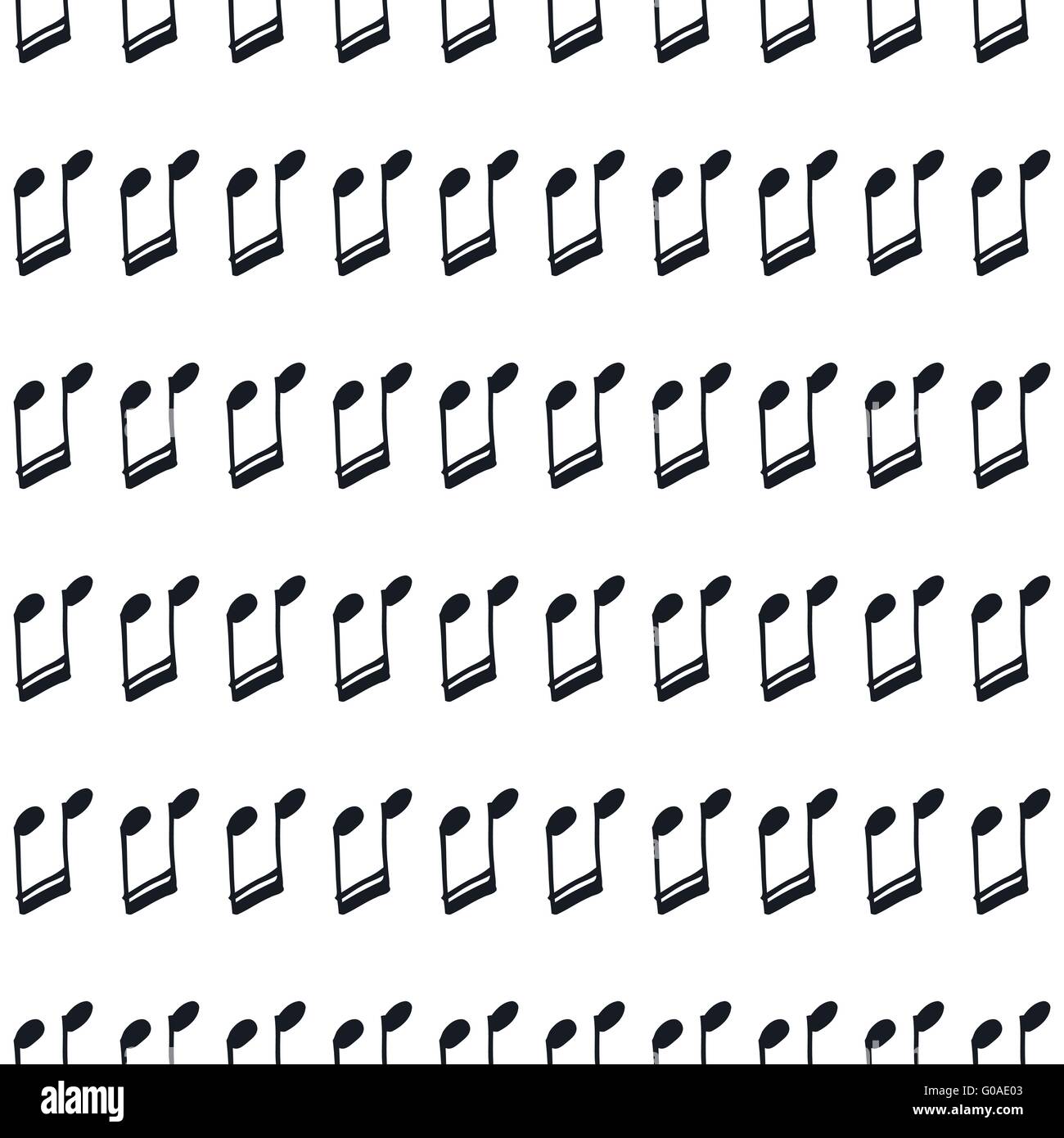 Nahtlose Muster mit Noten Stock Vektor