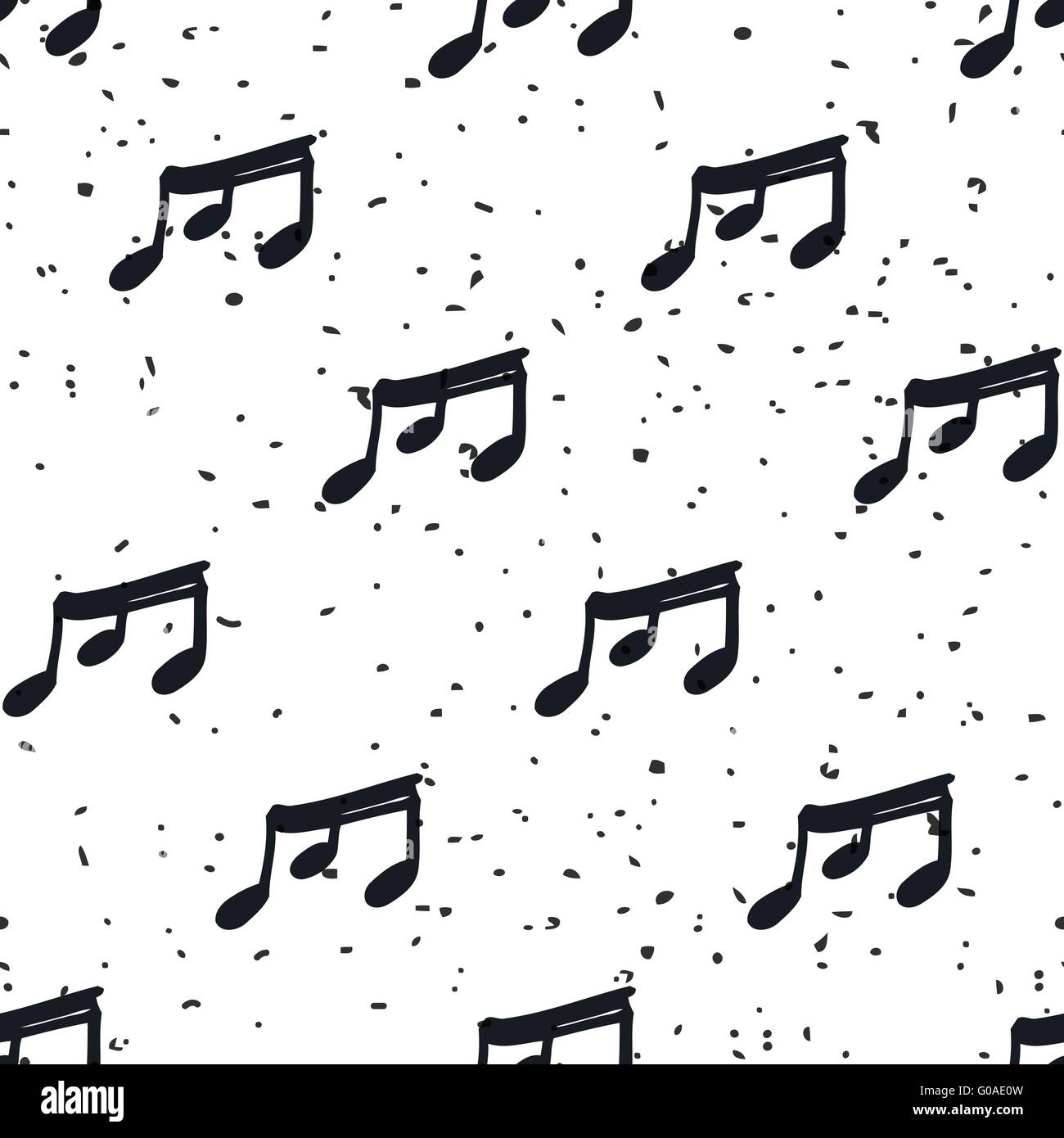 Nahtlose Muster mit Noten Stock Vektor