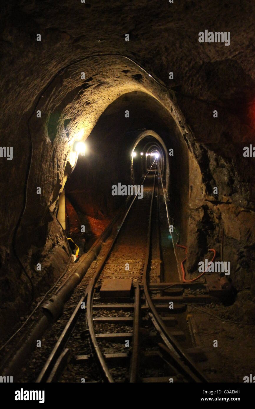 Ein Bergbau-tunnel Stockfoto