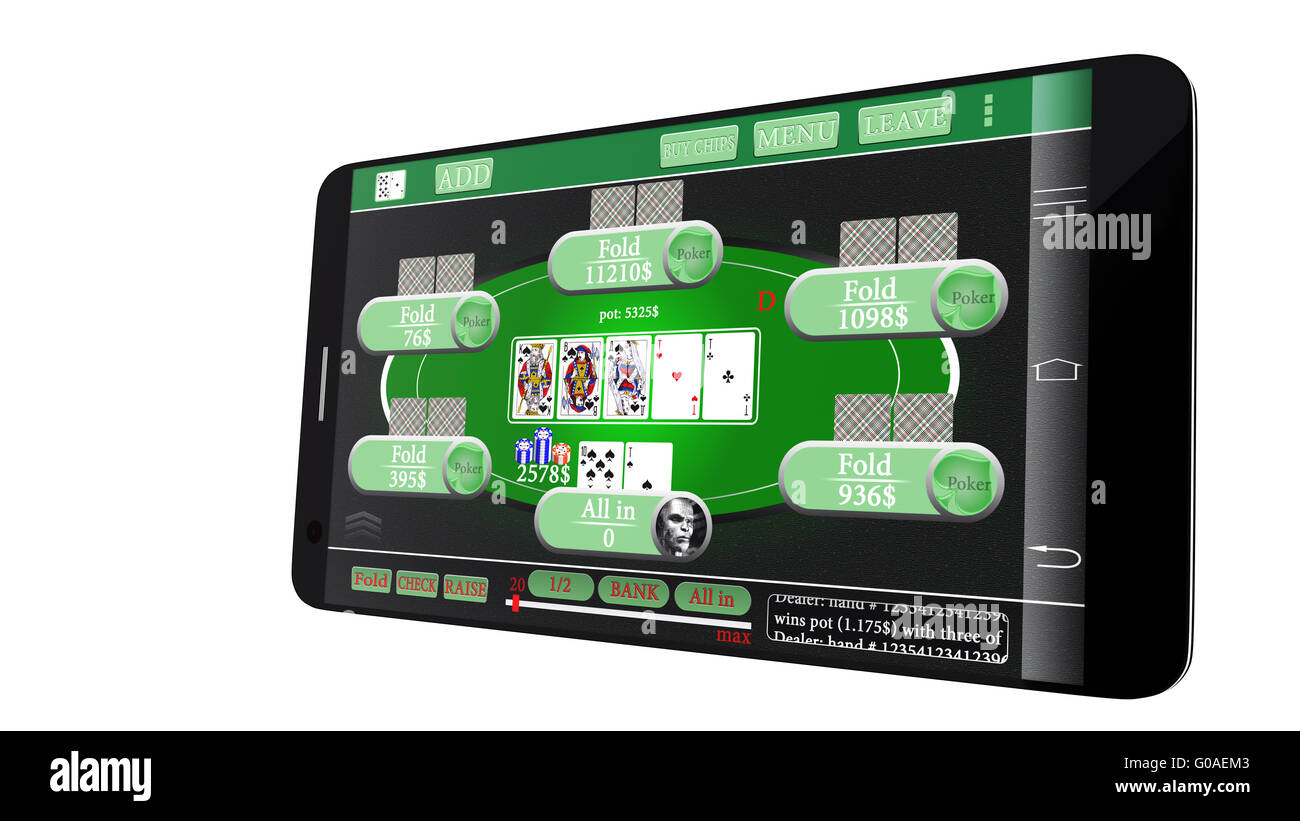 Mobiles Glücksspiel Stockfoto