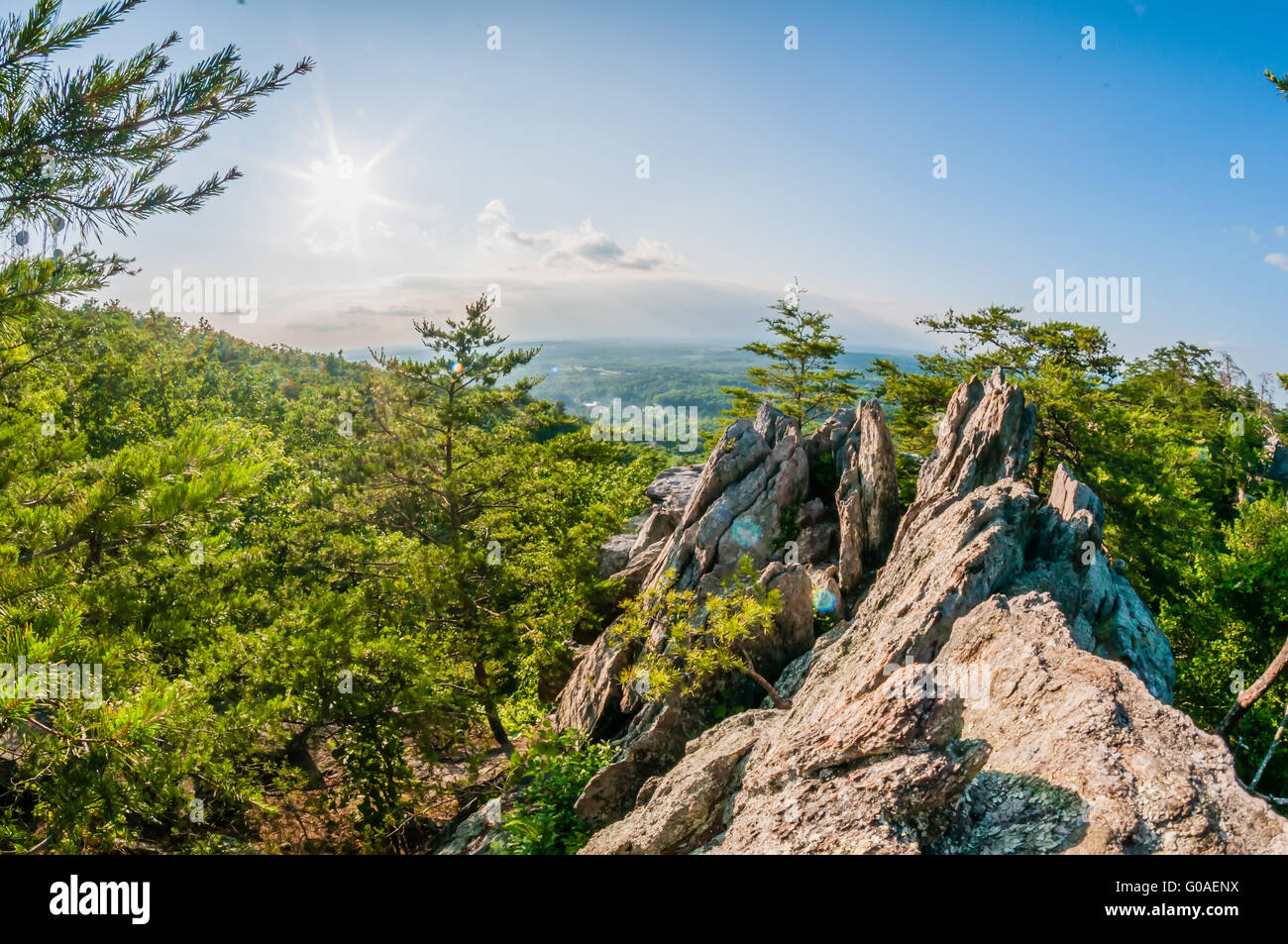 schöne Antenne Landschaftsansichten vom Crowders Berg in der Nähe von Gastonia North carolina Stockfoto