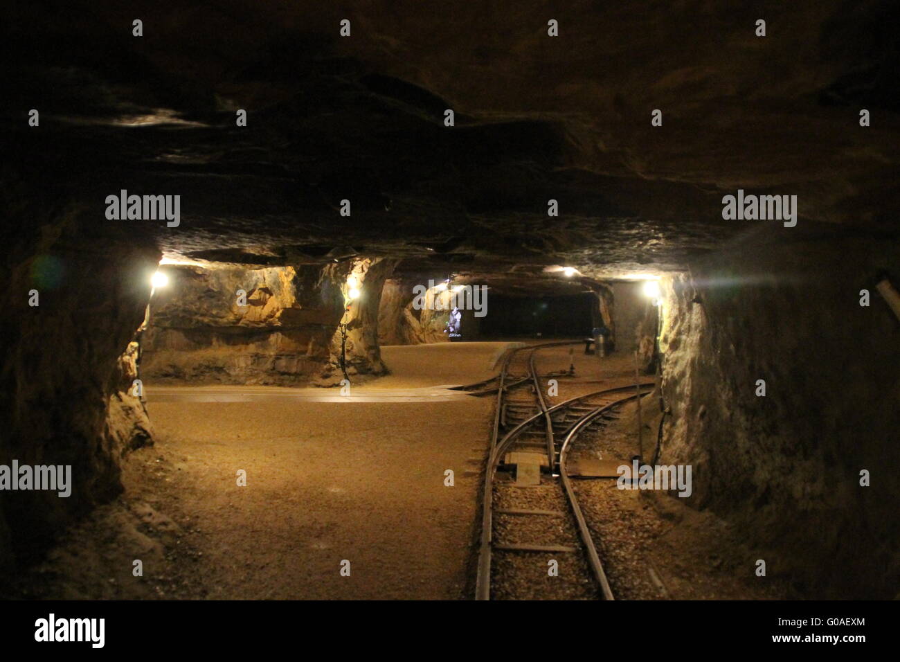 Ein Bergbau-tunnel Stockfoto