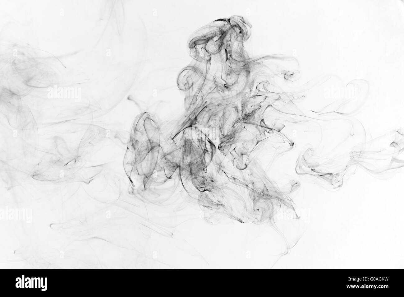 abstrakter schwarzer Rauch Stockfoto