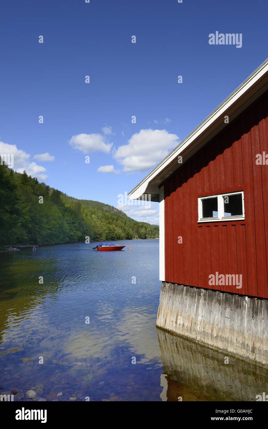 Panorama von der hohen Coas (Hoga Kusten) im Sommer Stockfoto
