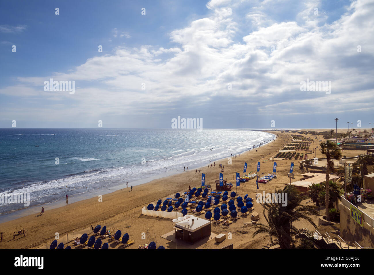 Strand von Playa del Ingles Stockfoto