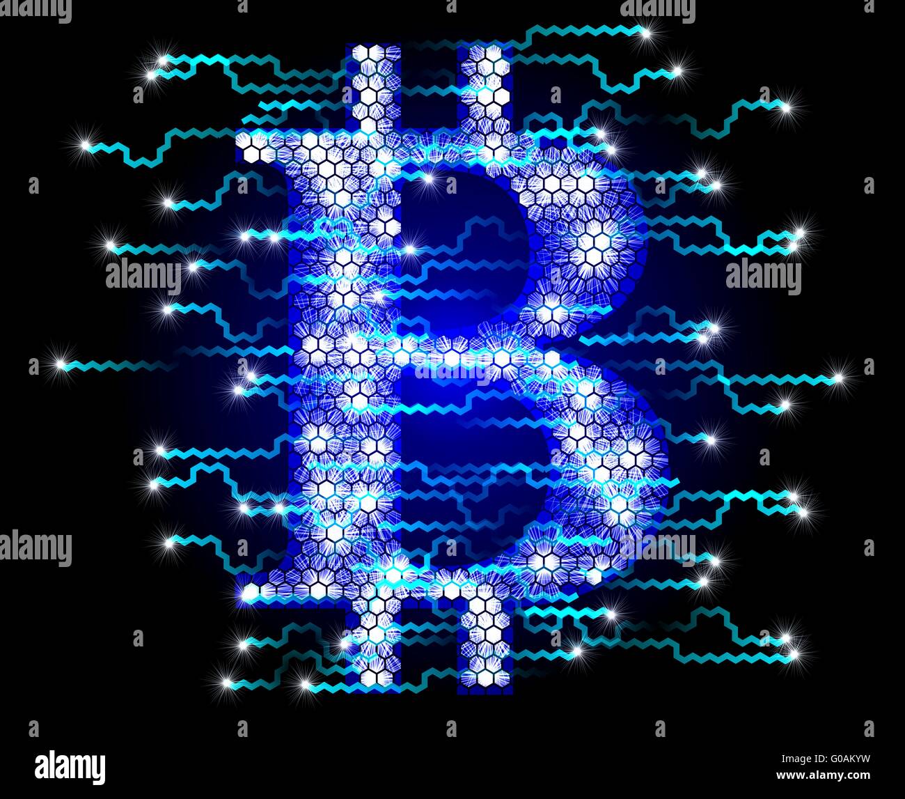 Bitcoin-Konzept Stockfoto