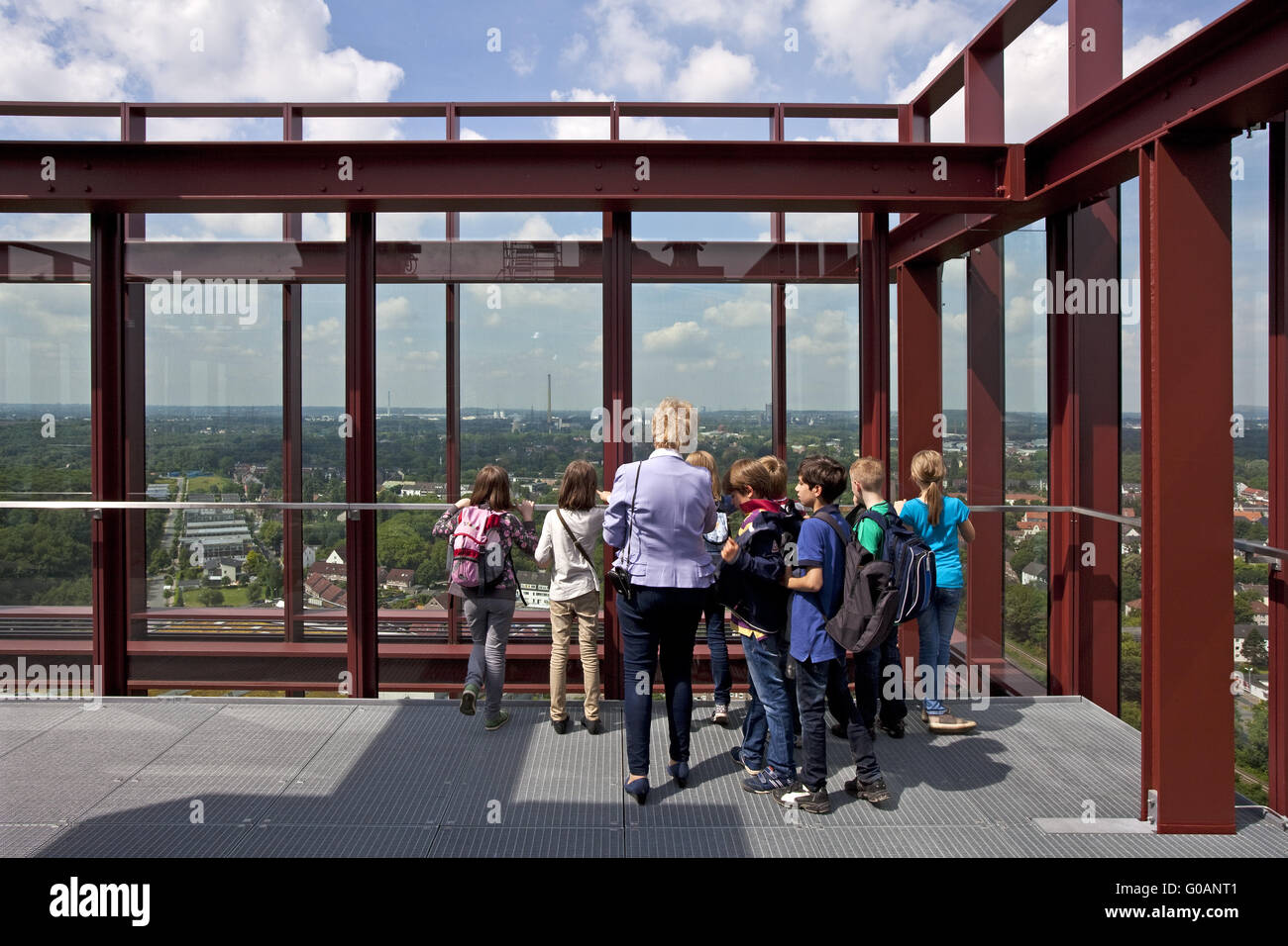 Blick vom Turm der Nordstern, Gelsenkirchen, Deutschland Stockfoto