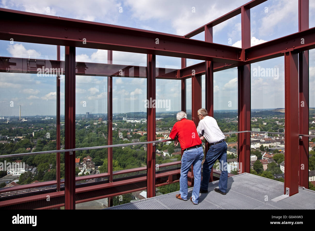 Blick vom Turm der Nordstern, Gelsenkirchen, Deutschland Stockfoto