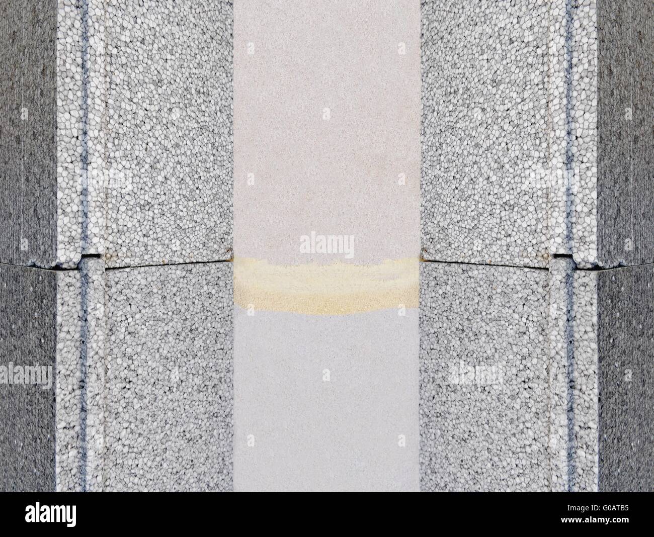 Energie sparen mit Hilfe von Dämmplatten Stockfoto