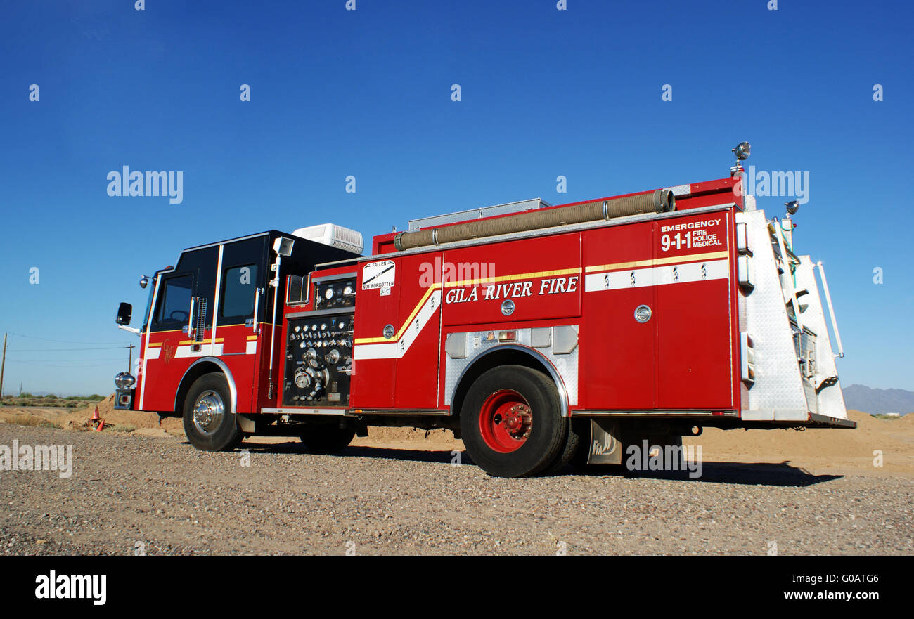 Feuerwehrauto Stockfoto