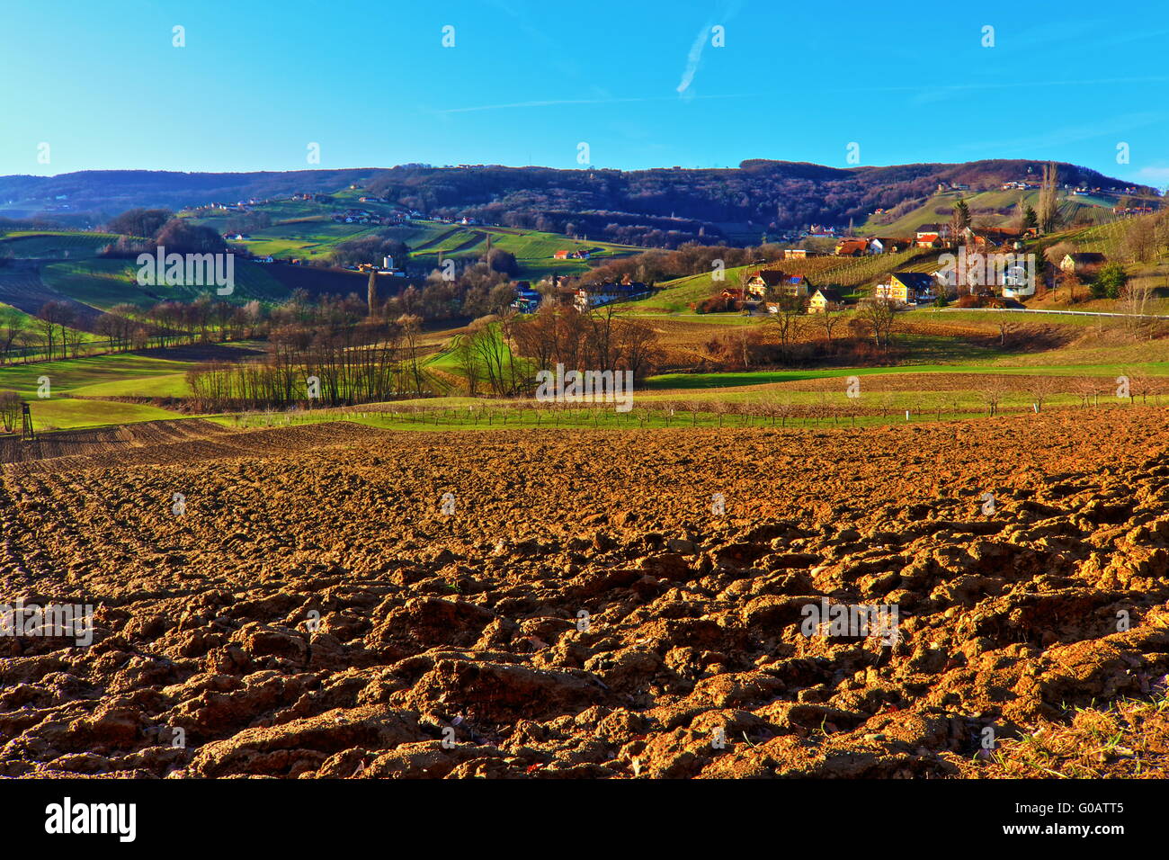 Landschaft der Steiermark Österreich Stockfoto