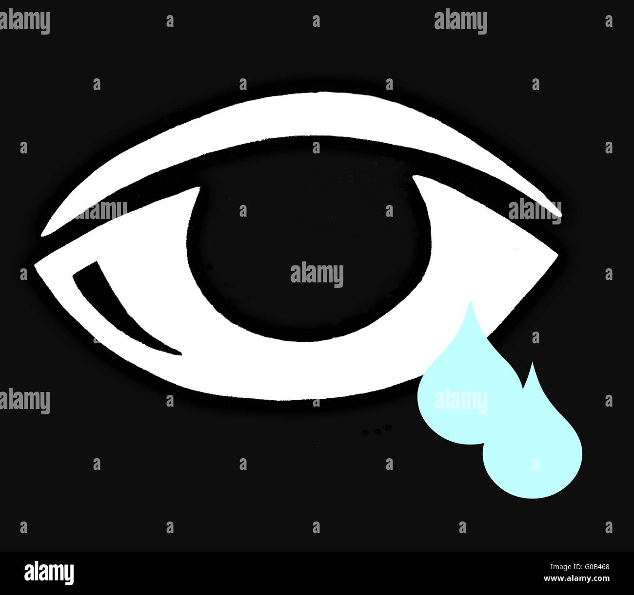 Auge und Träne Tropfen Stockfoto