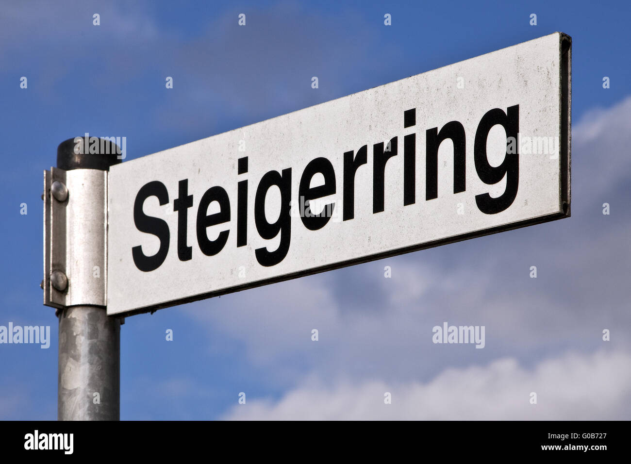 Straßenschild auf der Zeche Radbod, Hamm, Deutschland Stockfoto