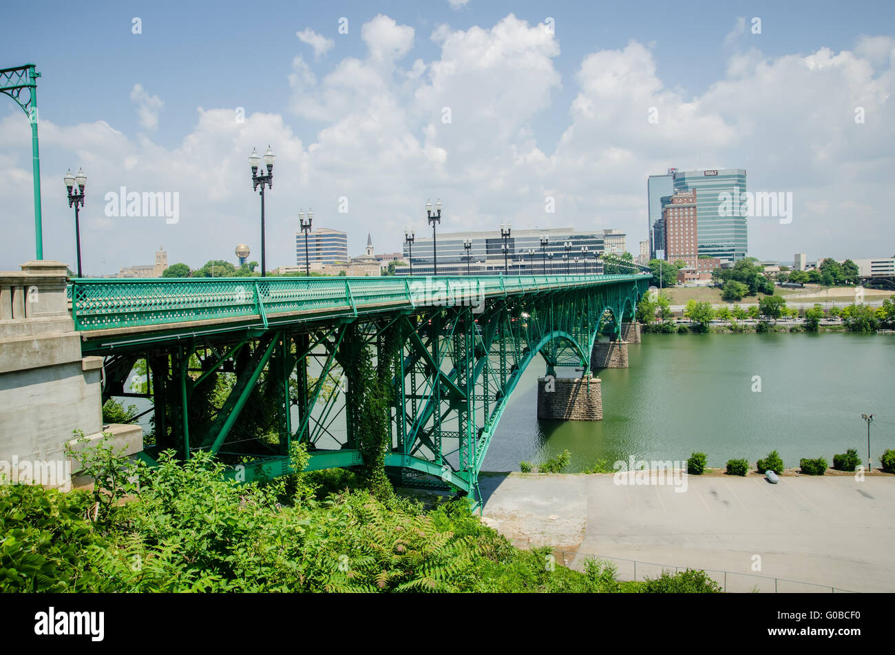Ansichten von Knoxville Tennessee Innenstadt auf sonnigen Tag Stockfoto