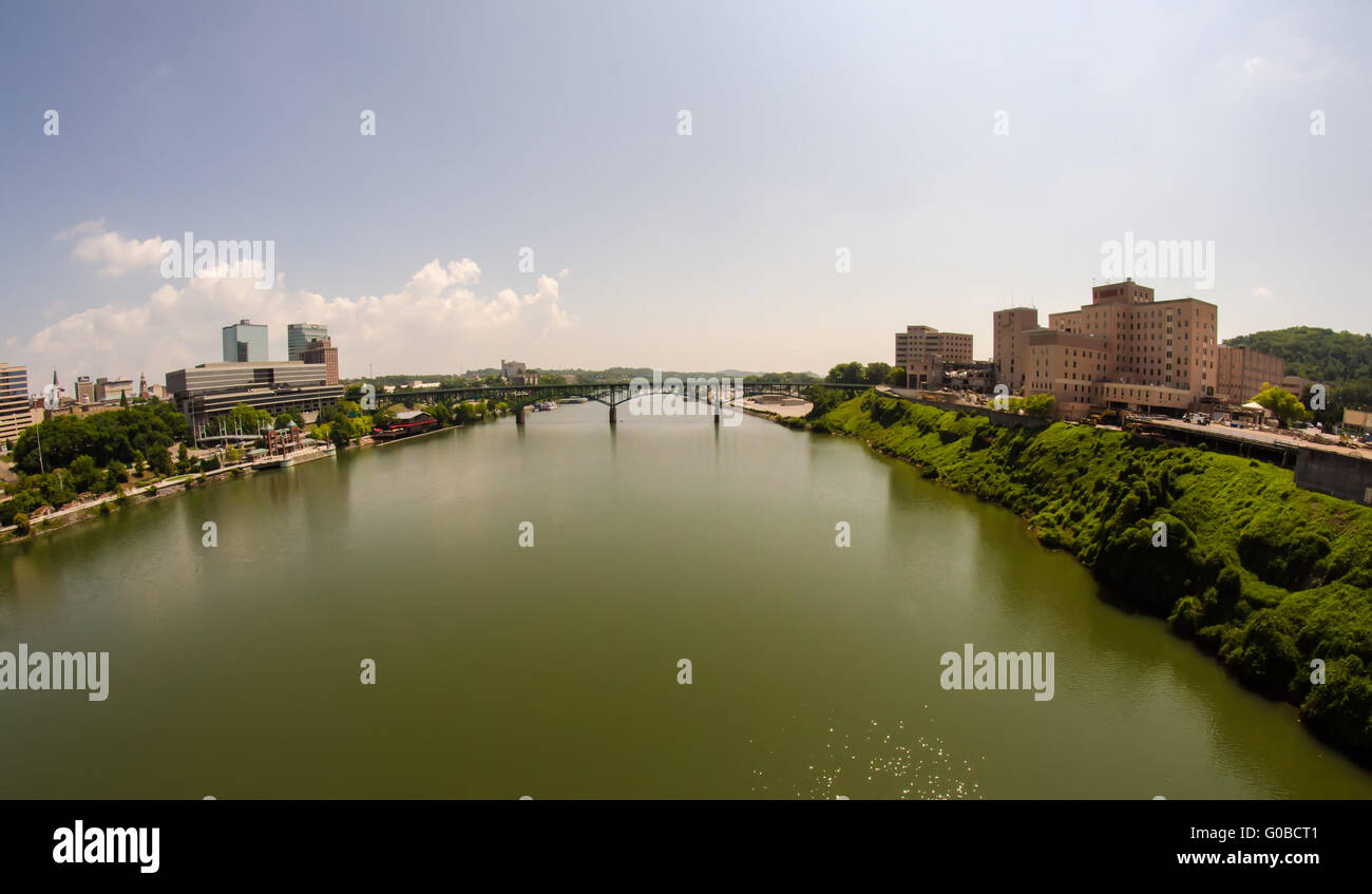 Ansichten von Knoxville Tennessee Innenstadt auf sonnigen Tag Stockfoto