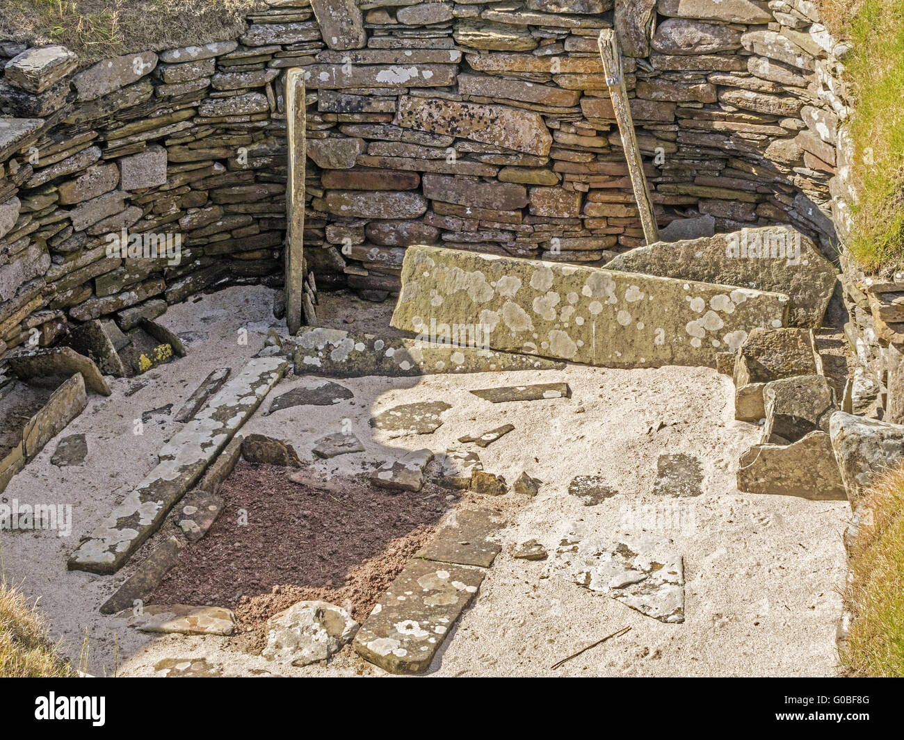 Neolithischen Dorf von Skara Brae Orkney Islands UK Stockfoto
