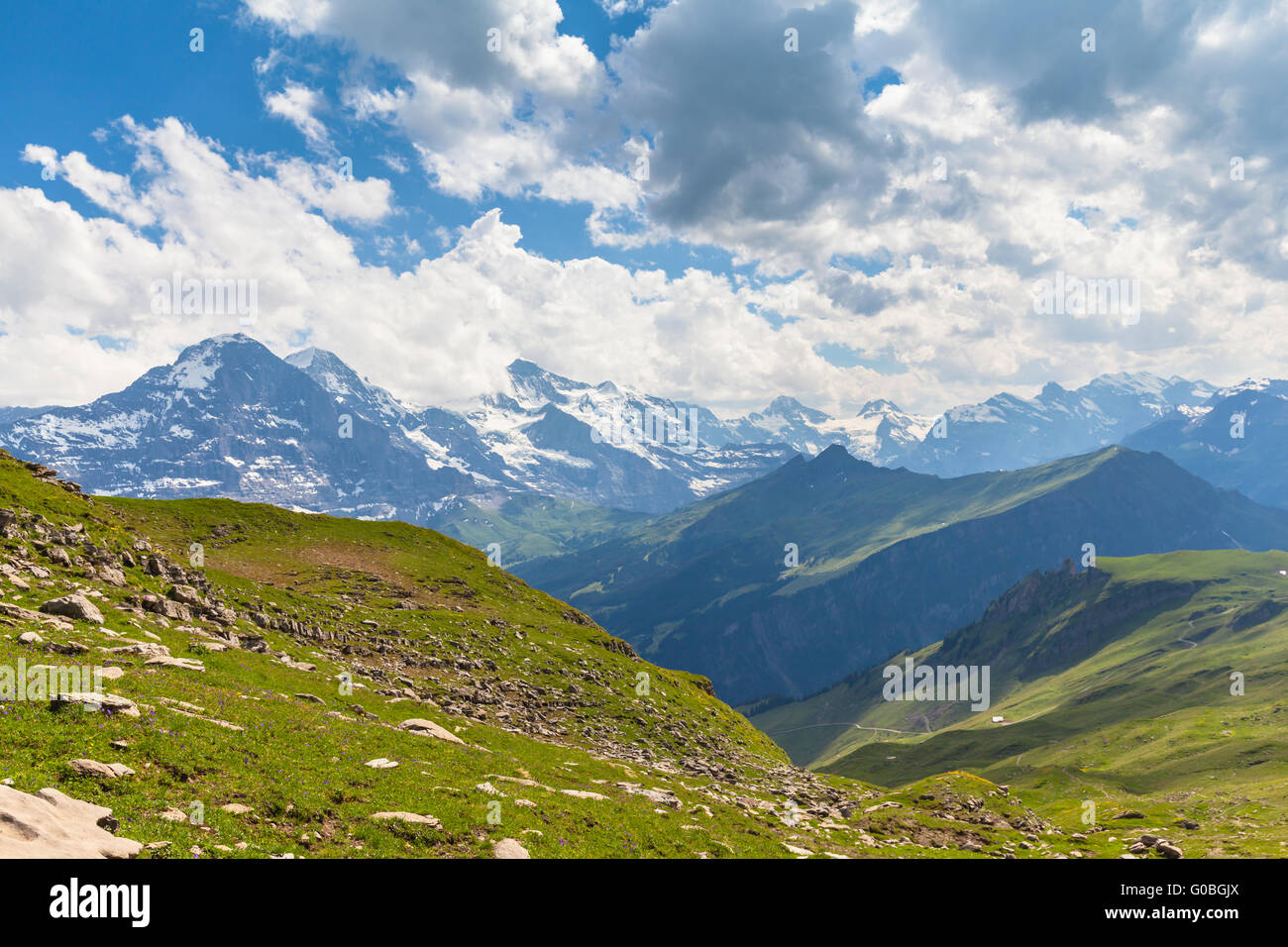 Eiger Monch Jungfrau Peaks Swiss Stockfotos und -bilder Kaufen - Alamy