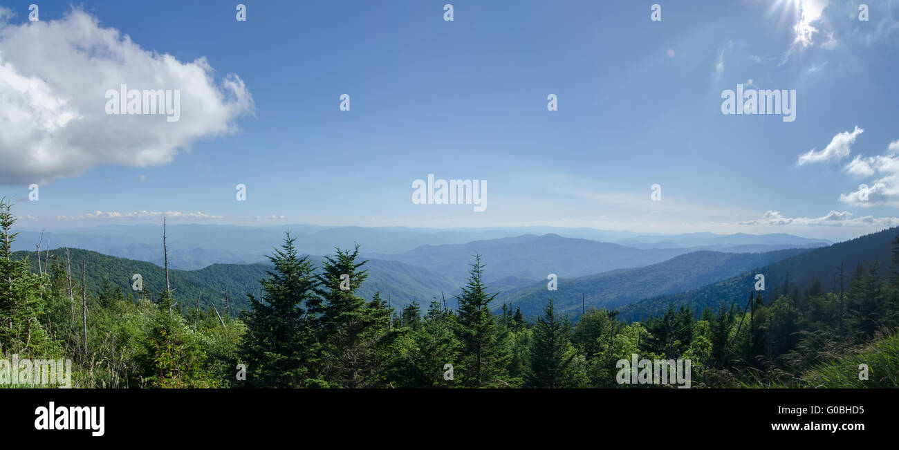 Blick vom Clingman die Kuppel in der Great Smoky Mountains National Park Stockfoto