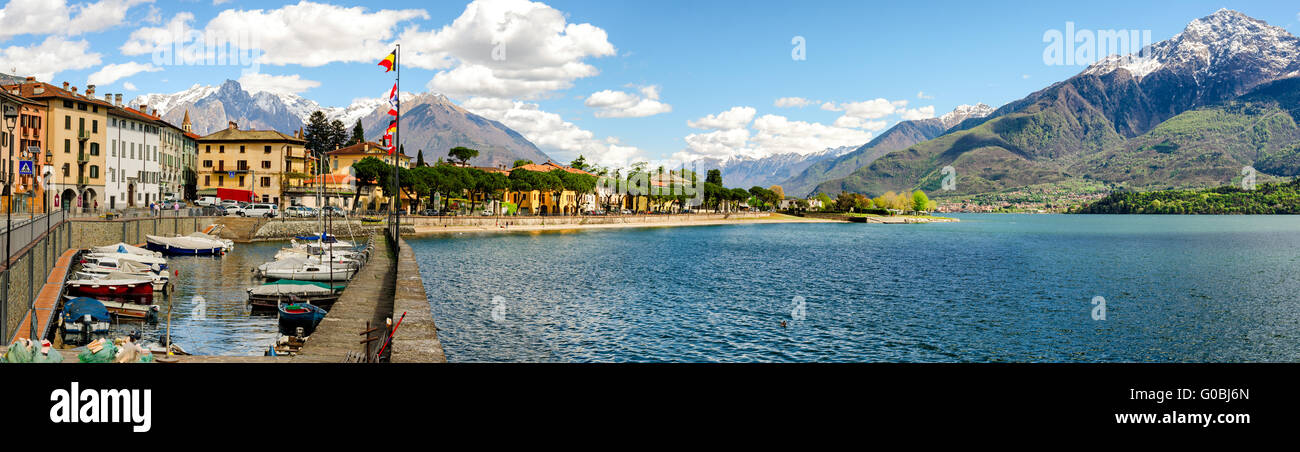 Lago di Como (Comer See) Domaso Panoramablick Stockfoto