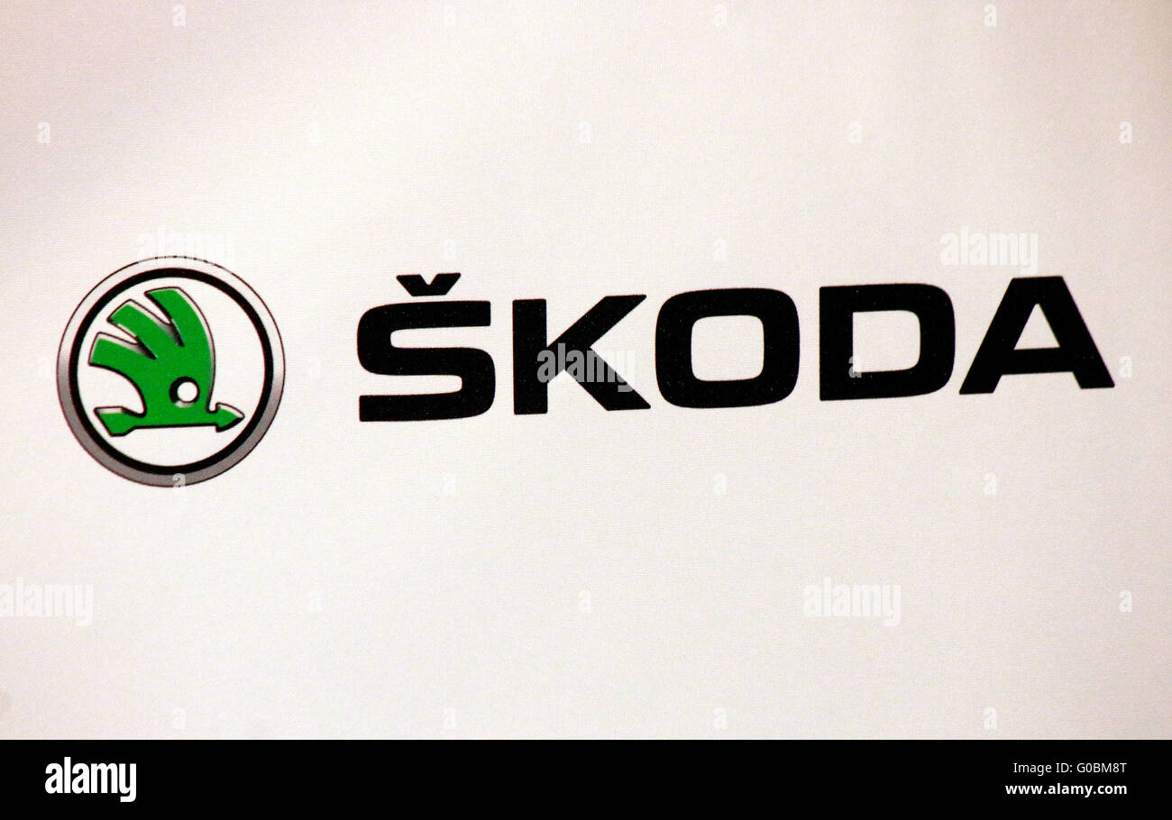 Markennamen: "Skoda", Berlin. Stockfoto