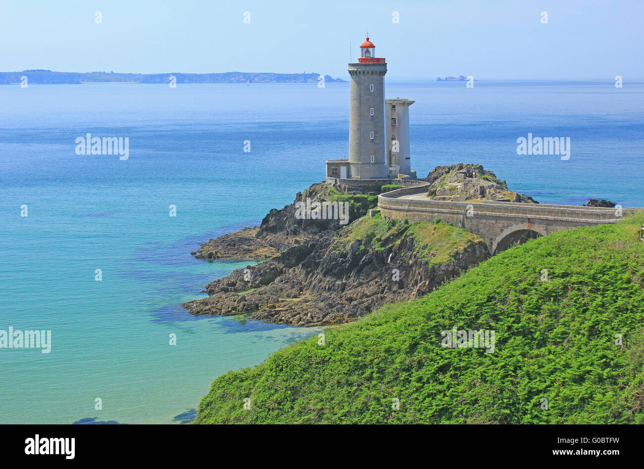 Leuchtturm Petit Minou, Frankreich Stockfoto
