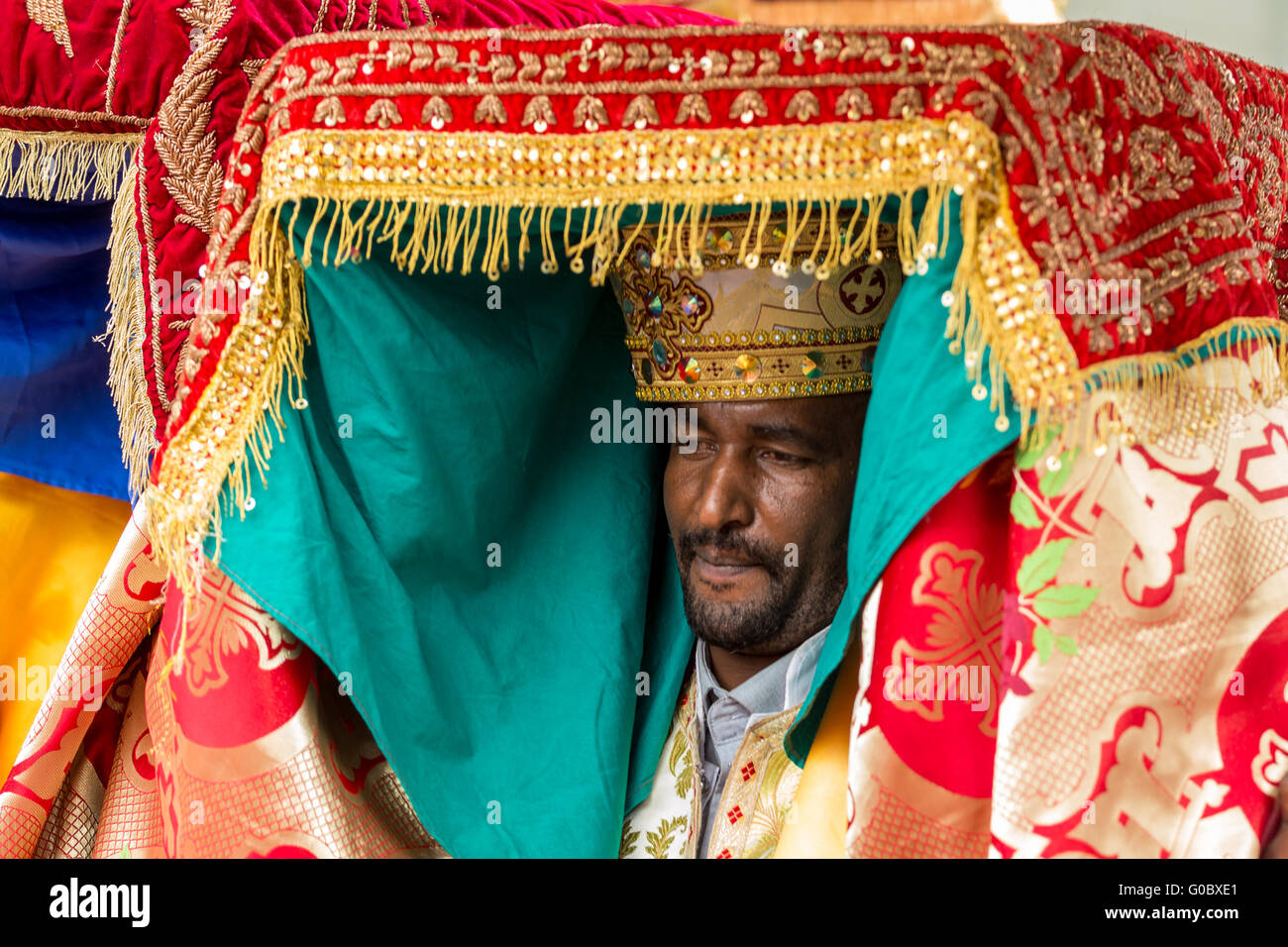 Timket, die äthiopisch-orthodoxe Feier der Epiphanie Stockfoto