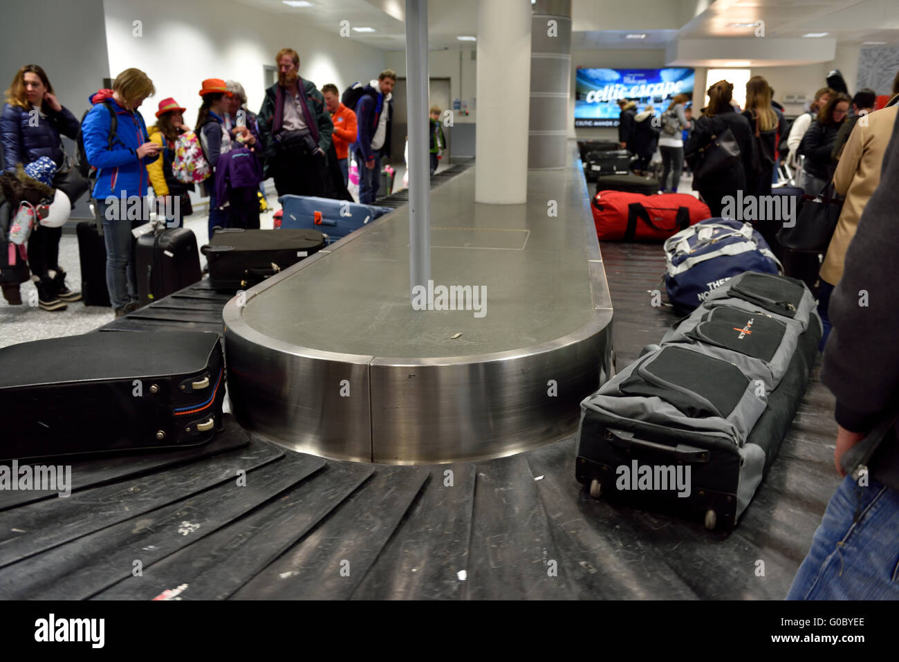 Flughafen Gepäckausgabe Stockfoto