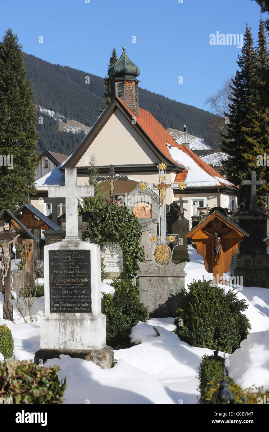 Oberammergau-Friedhof Stockfoto