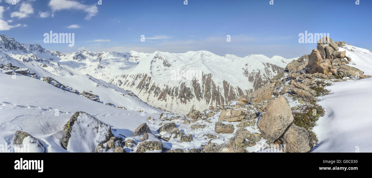 Malerische Panorama der Kaçkar Berge Gipfel in der Türkei Stockfoto