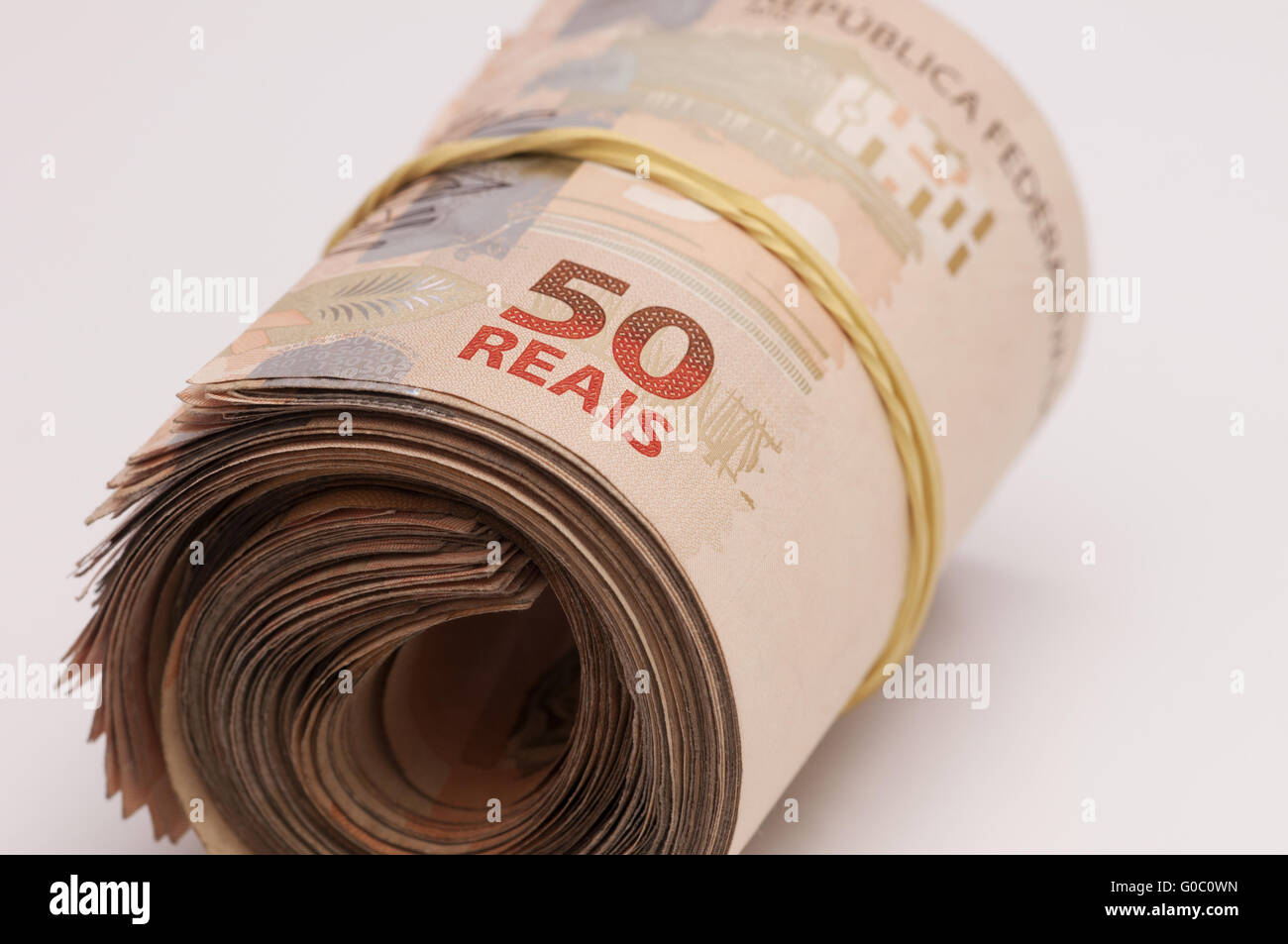 Brasilianische Währung (Real) Stockfoto