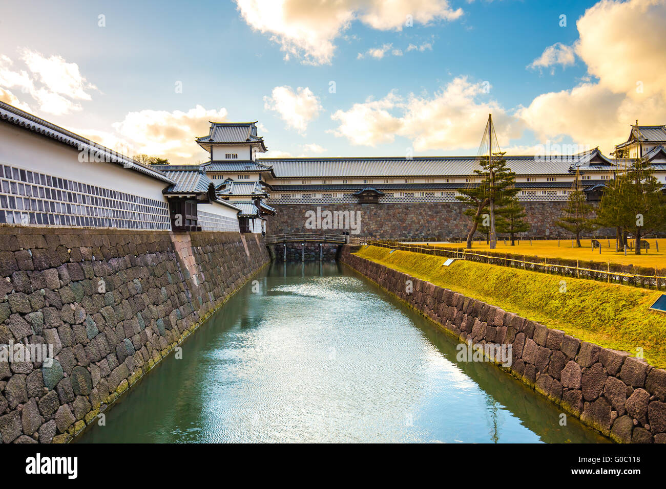 Kanazawa Castle in Kanazawa, Japan. Stockfoto