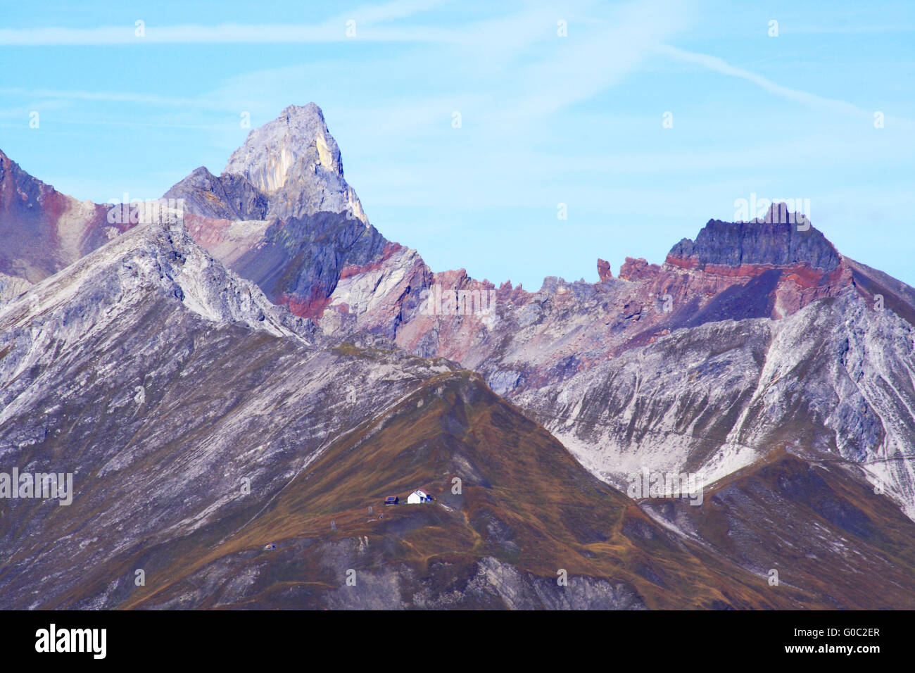 Blick auf die Lechtaler Alpen Stockfoto