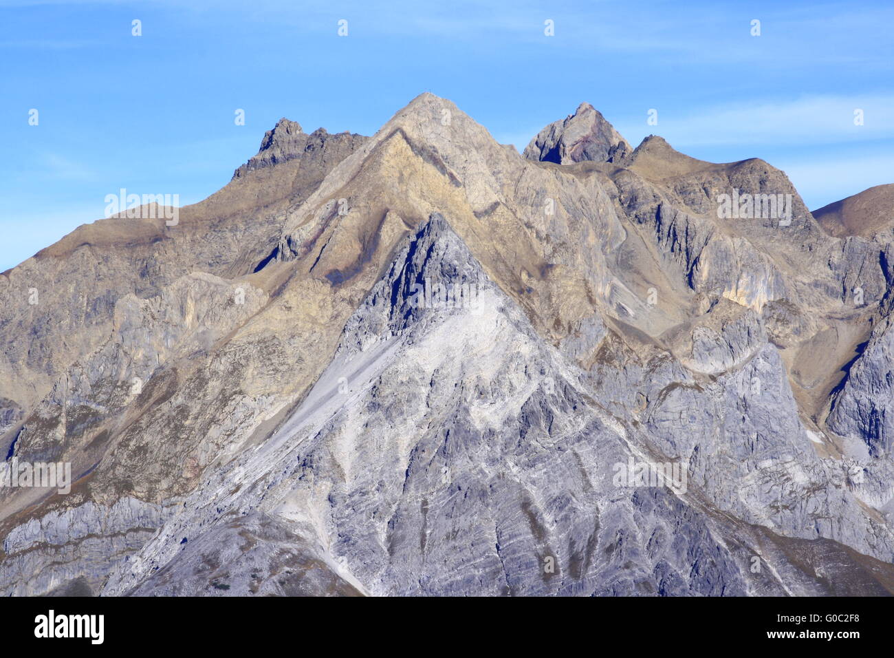 Blick auf die Lechtaler Alpen Stockfoto