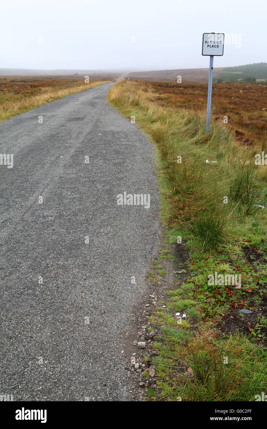 Einspurige Straße, Lewis, äußeren Hebriden, Schottland Stockfoto