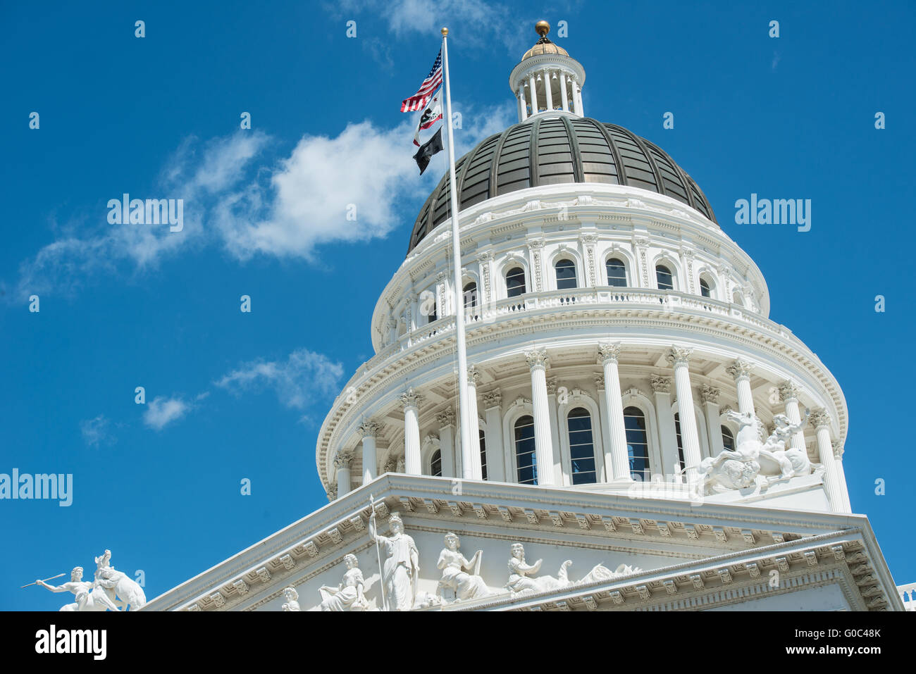 Sacramento State Capitol Building von Kalifornien Stockfoto