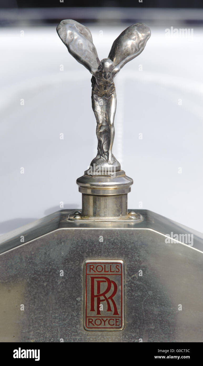 Emily auf Rolls Royce Phantom, gebaut im Jahr 1928 Stockfoto