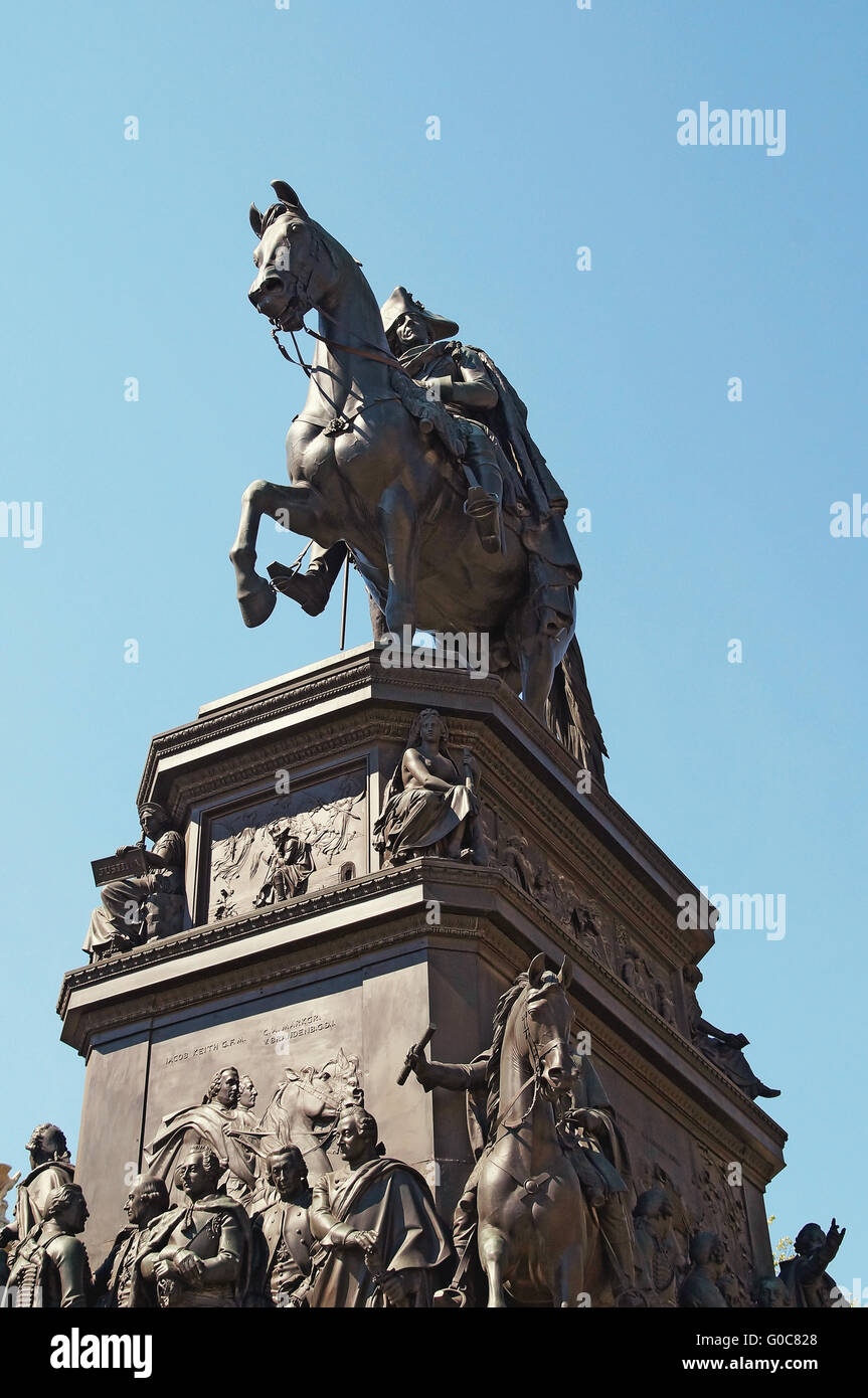 Reiterstandbild Friedrich der große Berlin-Keim Stockfoto