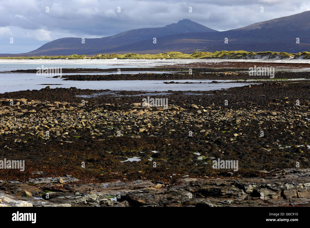 Küstenlandschaft, South Uist, Hebriden, Schottland Stockfoto