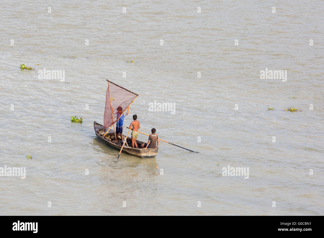 Kleine lokale Fischerboot, Chittagong, bagladesh. Stockfoto