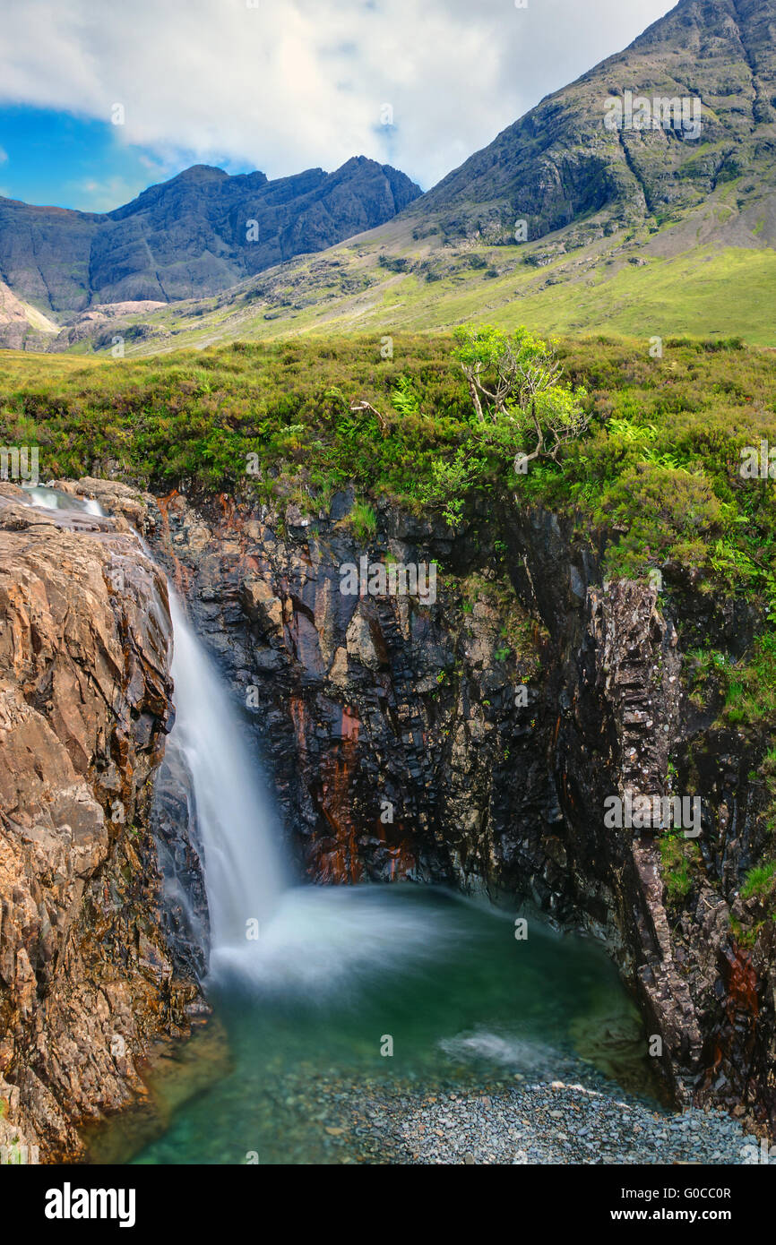 Wasserfall auf der Isle Of Skye in Schottland Stockfoto