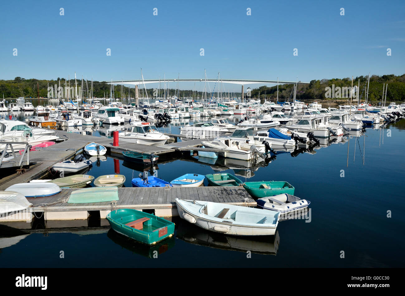 Hafen von Bénodet in Frankreich Stockfoto