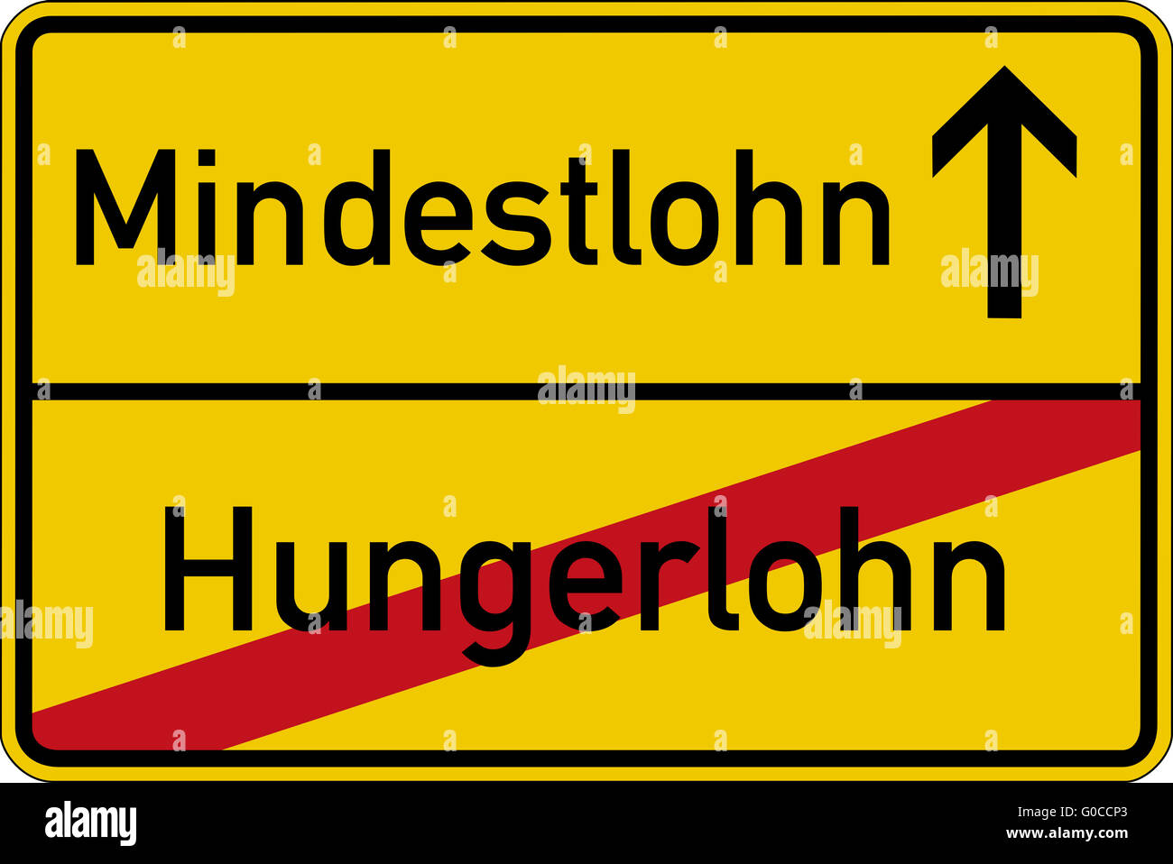 Mindestlöhne Stockfoto