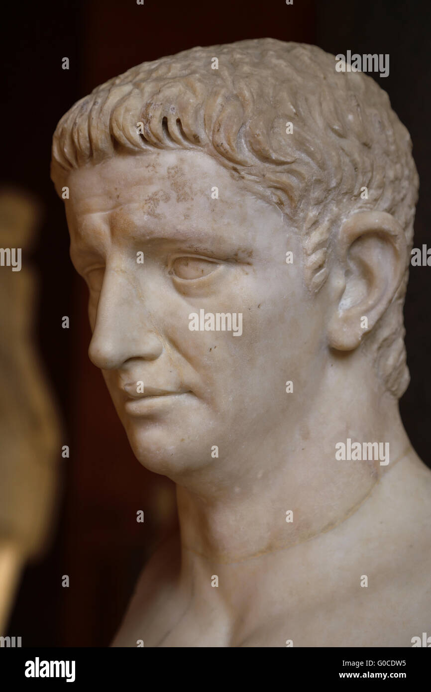 Claudius (10 v. Chr. - 54 n. Chr.). Römischer Kaiser von 41 bis 54. Julio-Claudian Dynastie. Porträt. Marmor. 1. Jahrhundert n. Chr. Louvre, Paris. Stockfoto